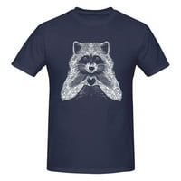 Love Raccoon Muška osnovna majica kratkih rukava Mornarica Plava Velika