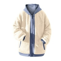 Muška zimska kardigan jakna, zadebljana bojom podudaranjem, ležerna topla gornja odjeća