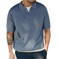 Muškarci Ljeto Pamučna modna tiskana kuća za odmor Lavel Solid Color Polo majice Polo majica Majica