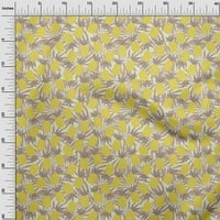 Onuone pamučne kambric smeđa tkanina tropskog ananasa sa listom DIY odjeće za preciziranje tkanine za