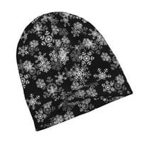 Snowflakes Slouchy Beanie za žene Muškarci Stretch Sleep Hat Function Poklon Jesenska casual Headwear