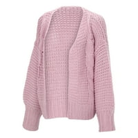 Dame modni casual mohair kardigan džemper casual kardigan topla jakna ženski kardigan ružičasti s