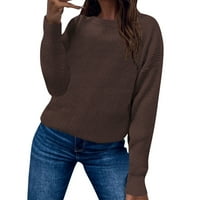 Ženski pulover džemper rukav džemper Ležerne o vratu Pulover uvodni džemper vrhovi ženske duge m