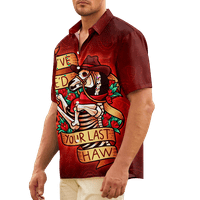 FNYKO MUŠKE I BOJNE Ljetne havajske majice crtani slatki ispis šareni kratki rukav niz havajska majica