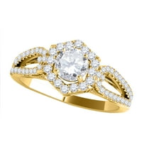 Mauli dragulji za angažman za žene za žene 0. Carat Halo Diamond Angažman prsten za prsten za zatvaranje