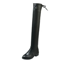 Juebong Boots bavi se ženskim dugim cijevi kolu koplje patentnih čizama Square Square Weel Western Long
