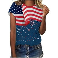 Ženski vrhovi Ispiši labavi fit majica za bluzu za bluzu za tisak okrugle vrat košulje s cvjetnim vrhom