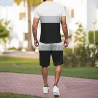 Yubnlvae odijela za muškarce Muški sportski setovi majica i kratke hlače Postavite mrežice TrackSit