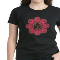 Cafepress - Mir cvjetna naklonost Ženska tamna majica - Ženska tamna majica