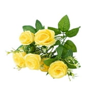Kainuan Bunch umjetni cvijet Realni dodir Jednostavno za njegu Viljuške glave Simulacije ruža Bouquet