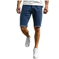 Feternal muške ljetne kratke hlače modne ležerne pune boje remenske dukseve kratke hlače muškarci