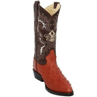 Zapadne trgovine Muška koža nojh quill Print Cowboy J Toe Boot