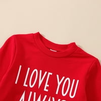 Unise Baby Oneyie odjeću Valentinovo Print s dugim rukavima Bodysuit Dukserice Pulover odjeća Toddler
