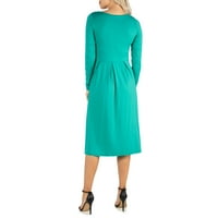 24Seven Comfort odjeća midina dužina Fit n bljeskalica džepna haljina, R0116161, izrađena u SAD-u