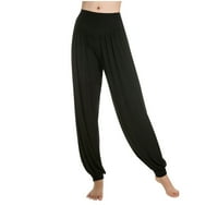 Leesechin ponude ženske hlače Labavi rešetke širine noge s visokim strukom vježbaju gamaše casual joga