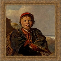 Fisher Boy Gold Ornate Wood Framed Canvas Art od strane Frans Hals