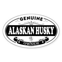 Cafepress - Ovalna naljepnica Alaskan Husky - naljepnica