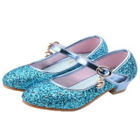 Fangasis Girls Haljine cipele Mary Jane Wedding Cvijeće djeveruše pete Glitter Princess Cipele za djecu