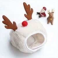 Božićni šešir za kućne ljubimce, topli mačji šešir sa Antler, slatkim ljubimcem za malog psa i mačaka,