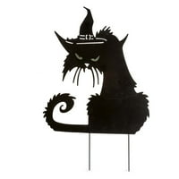 Metal Halloween Cat Silhouette udio sa osvijetljenim očima
