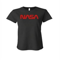 Retro Nasa Worm Logo Classic Space Shuttle - dame pamučna majica