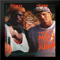 Bijeli muškarci ne mogu skakati veliki crni drveni upamljeni za ispis filmski poster umjetnosti