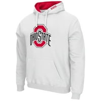 Muški kolosseum bijeli Ohio Državni bukerski luk i logo 3. pulover hoodie