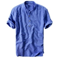 Muška majica Ljeto muške hladne i tanke prozračne ovratnike Viseće obojene gradijentne pamučne košulje