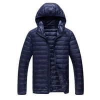 IOPQO jakne za muškarce zimski kaputi za muškarce muške zimske čvrste s kapuljačene jakne casual lagana