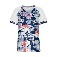 Sksloeg ženska bluza plus veličine Dressy casual vrhovi čipkaste vintage cvijeće vrhovi puff kratkih