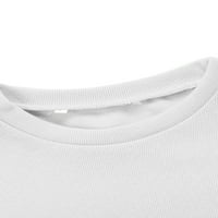Jusddie Žene Pulover Dugih rukava Sjajna tunika Bluza Crew Crt Holiday Majica Majica Solid Color White