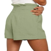 GRIANOOK Ženska dna čvrsta boja mini pant Bermuda kratke vruće hlače Dame Ležerne prilike ljetne kratke