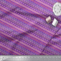 Soimoi Purple Rayon Tkaninski šator TATT PRITISNA Tkanina sa dvorištem širom