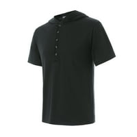 Košulje za muškarce Ljetni modni slobodno vrijeme Sports Solid Color s kapuljačom kratkih rukava