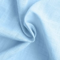 Oalirro ženske vrhove Dressy Casual V izrez dugih rukava majice plava