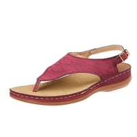 Eleluny Women Flip Flops klin sandale kopče Sliper Ljetna casual cipele za plažu Ženske cipele SAD 10