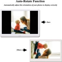 ATATAT digitalni okvir za svjetlo Podesivi IPS ekran Digitalni foto okvir s vremenskim prekidačem, pozadinska muzika, reprodukcija 1080p, lakim utikačem i reprodukcijom za sve uzraste