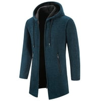 Outfmvch zimski kaputi za žene muški zip casual štand ovratnik na otvorenom na otvorenom pletena vunena