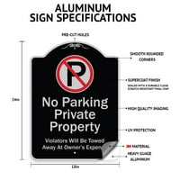 Znak serije dizajnera za prijavu - parkiralište samo izlaz