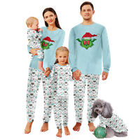 Porodična božićna pidžama set za spavanje za spavanje Božićni tisak za bebe-djecu-kućne ljubimce-kućne
