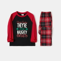 Cuhas Family Pajamas Baby Boys Girginje Božićni print Podudaranje dugih rukava + hlače postavljaju outfit