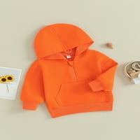 Suantret Toddler Baby dukserica Čvrsta boja dugih rukava duhovi puloveri Jesenski vrhovi slatka jesena