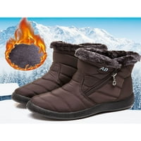 Oucaili Dame rade toplim bočnim patentnim zatvaračem Zimske cipele vanjske udobnosti Neklizajući Srednji-teleći