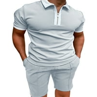 Muški setovi ležerne vježbe trenerke kratkih rukava majica i kratke hlače sa džepovima odijela