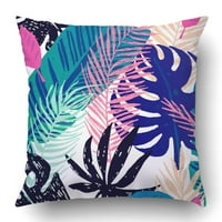 Trendan uzorak s plavim egzotičnim dlanom lišće botanički poklopac jastuka jastučni jastuk