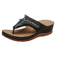 SHLDYBC papuče za žene, ljetni novi stil Udobne cipele sa nagibom Sandale Visoke pete Papuče na plaži,