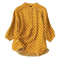 Yuwull Ljetne bluze za ženske košulje s majicama s rukavima s rukavima s rukavima, poslovni vrhovi labavih