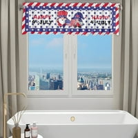 Zavjese za dnevne sobe, američki obrazac zastave sa zvijezdama i prozirne pruge, za prozore, ušice na