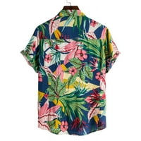 Ayolanni muški kardigan kratki rukav Havajska majica na plaži Muška košulja Turtleneck