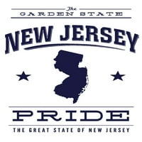 New Jersey State Pride, plava na bijelom
